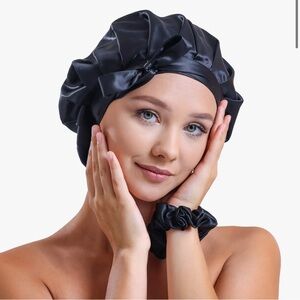 Venera Mulberry Silk hair bonnet - standard size, cream colored